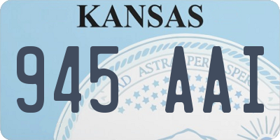 KS license plate 945AAI