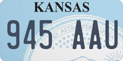 KS license plate 945AAU