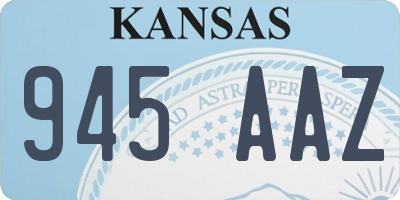 KS license plate 945AAZ