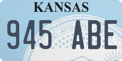 KS license plate 945ABE