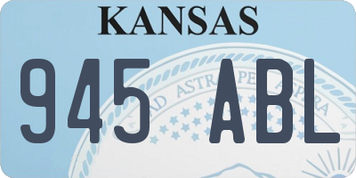 KS license plate 945ABL