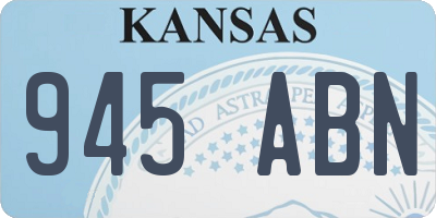 KS license plate 945ABN