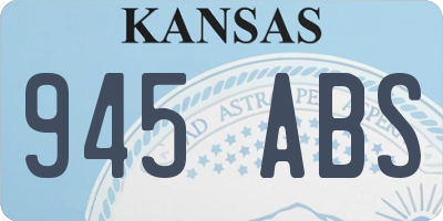 KS license plate 945ABS