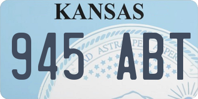 KS license plate 945ABT