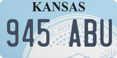 KS license plate 945ABU