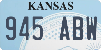 KS license plate 945ABW