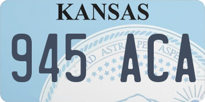 KS license plate 945ACA