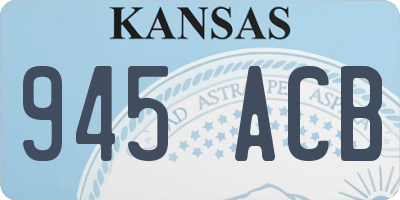 KS license plate 945ACB