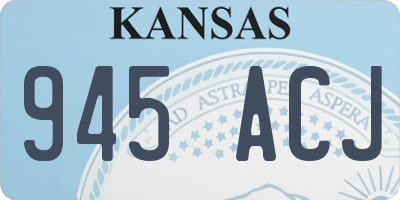 KS license plate 945ACJ