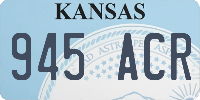 KS license plate 945ACR