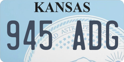 KS license plate 945ADG