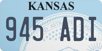 KS license plate 945ADI