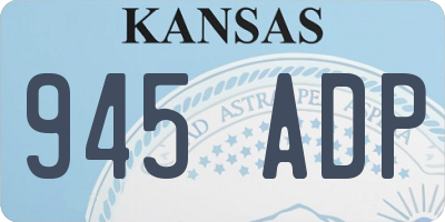 KS license plate 945ADP