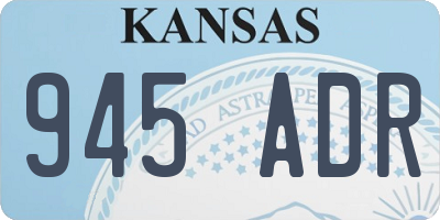KS license plate 945ADR