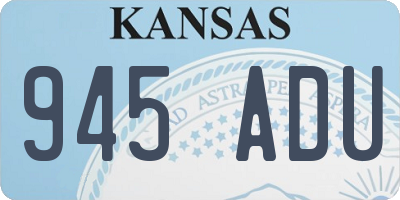 KS license plate 945ADU