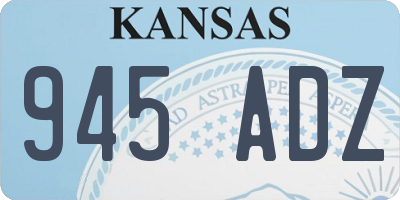 KS license plate 945ADZ
