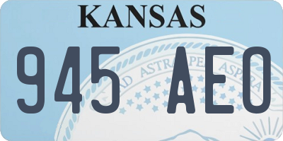 KS license plate 945AEO