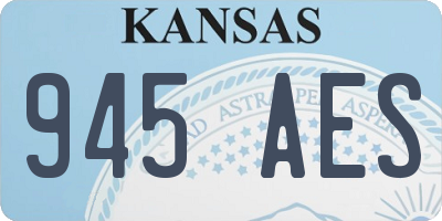KS license plate 945AES