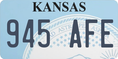 KS license plate 945AFE