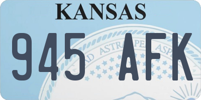 KS license plate 945AFK
