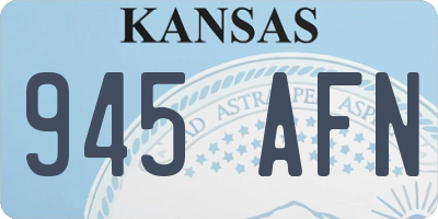 KS license plate 945AFN