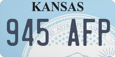 KS license plate 945AFP