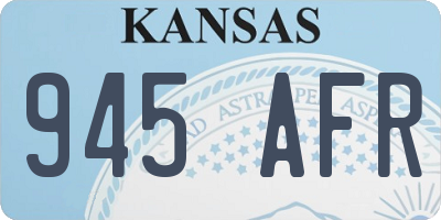 KS license plate 945AFR