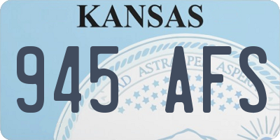 KS license plate 945AFS