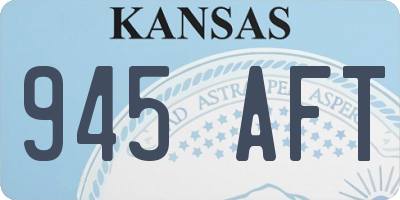 KS license plate 945AFT
