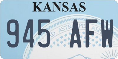 KS license plate 945AFW