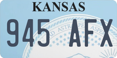 KS license plate 945AFX