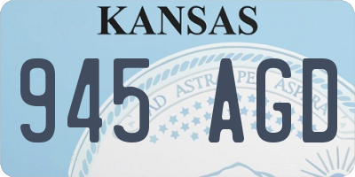 KS license plate 945AGD