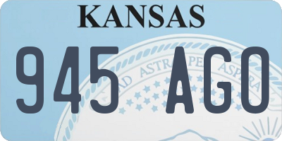 KS license plate 945AGO