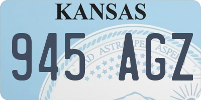KS license plate 945AGZ