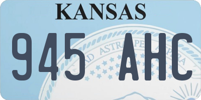 KS license plate 945AHC