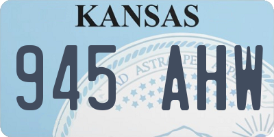 KS license plate 945AHW