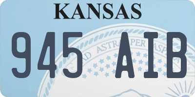 KS license plate 945AIB
