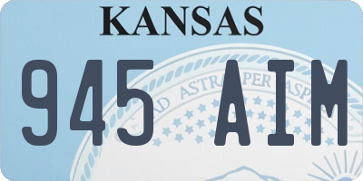 KS license plate 945AIM
