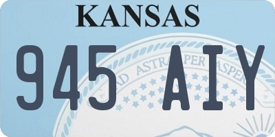 KS license plate 945AIY
