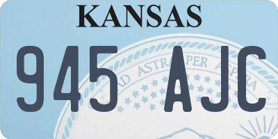 KS license plate 945AJC