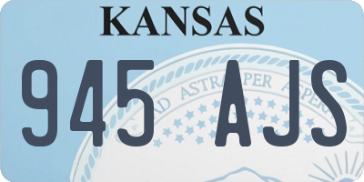 KS license plate 945AJS