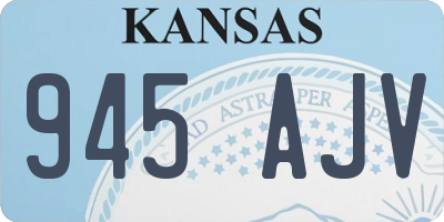 KS license plate 945AJV