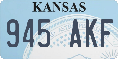 KS license plate 945AKF