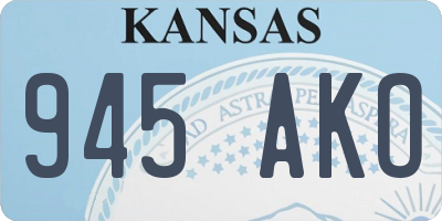 KS license plate 945AKO
