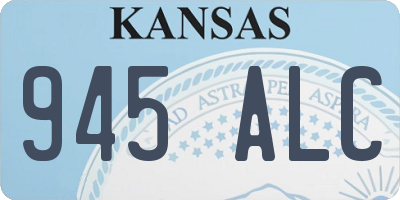 KS license plate 945ALC