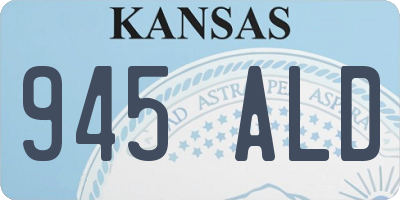 KS license plate 945ALD