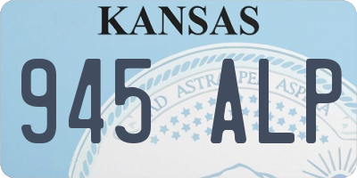KS license plate 945ALP