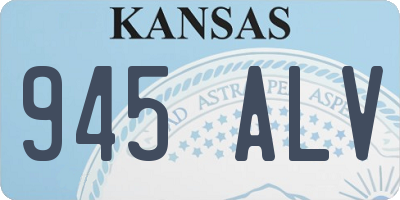 KS license plate 945ALV