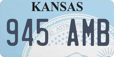 KS license plate 945AMB