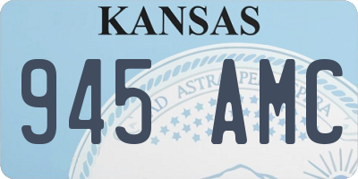 KS license plate 945AMC